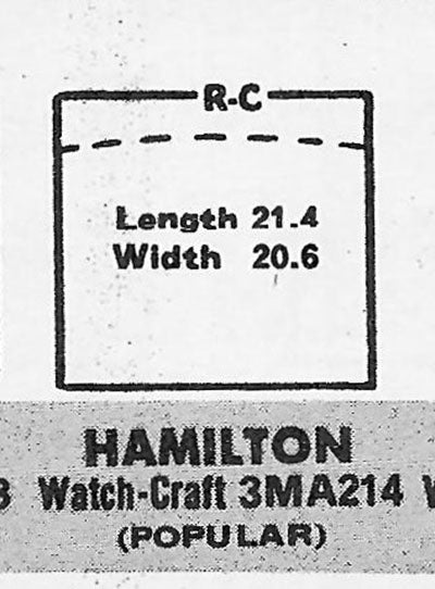 HAMILTON : HEYWARD - Rectangle 21.4mm x 20.5mm