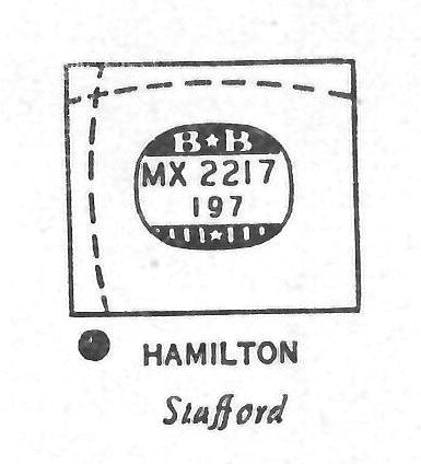 HAMILTON : STAFFORD & ELGIN : 5522 - Rectangle 22.1mm x 19.7mm DUREX