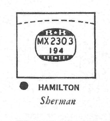 HAMILTON : SHERMAN - Rectangle 23.0mm x 19.4mm
