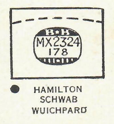 HAMILTON : BROCK & LONGINES : DECATUR - Rectangle 23.2mm x 17.8mm DUREX