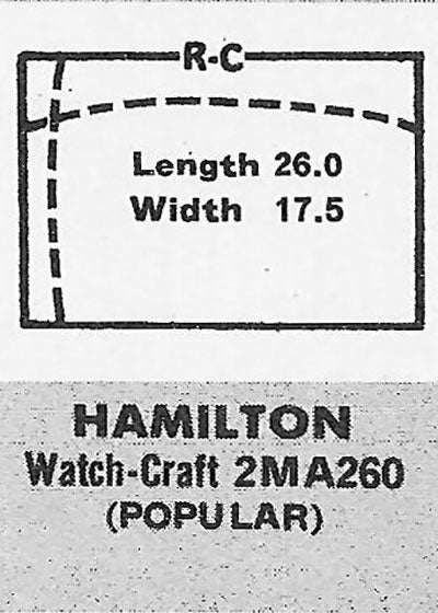 HAMILTON - Rectangle 26.0mm x 17.5mm