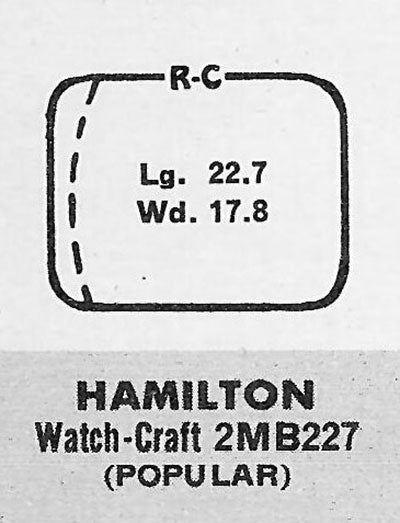 HAMILTON - Rectangle w/ Radius Corners 22.7mm x 17.8mm