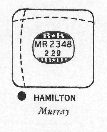 HAMILTON : CLIVE & MURRAY - Rectangle w/Radius Corners 23.3mm x 22.8mm
