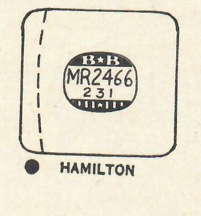 HAMILTON : DWIGHT - Rectangle w/Radius Corners 24.6mm x 23.1mm