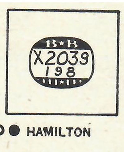 HAMILTON : BAILEY & HAYDEN - Rectangle 20.3mm x 19.8mm DUREX