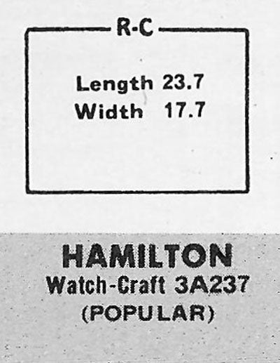 HAMILTON - Rectangle 23.7mm x 17.7mm