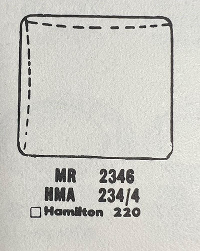 HAMILTON : LANDON - Rectangle w/Radius Corners 23.4mm x 22.0mm