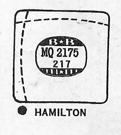 HAMILTON : DEWITT - Square w/Radius Corners 21.7mm x 21.7mm