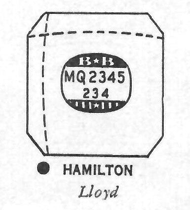 HAMILTON : LLOYD - Square w/Cut Corners 23.4mm x 23.4mm DUREX