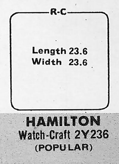 HAMILTON : ERIC - Square w/Radius Corners 23.6mm x 23.6mm DUREX & ROCK-CRAFT