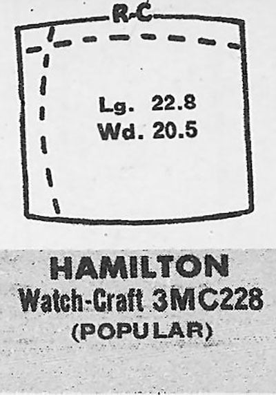 HAMILTON : DENNIS - Tonneau 22.8mm x 20.5mm