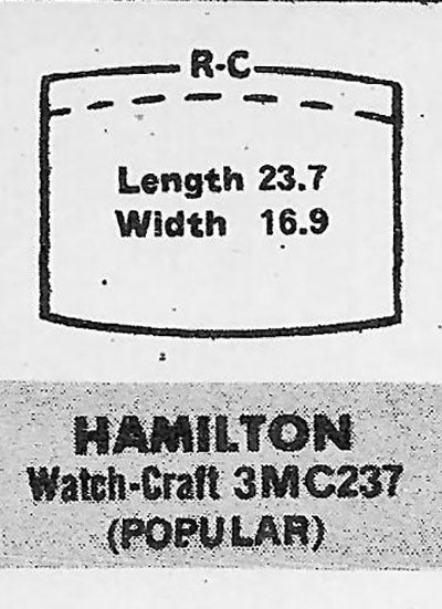 HAMILTON - Tonneau 23.7mm x 16.9mm