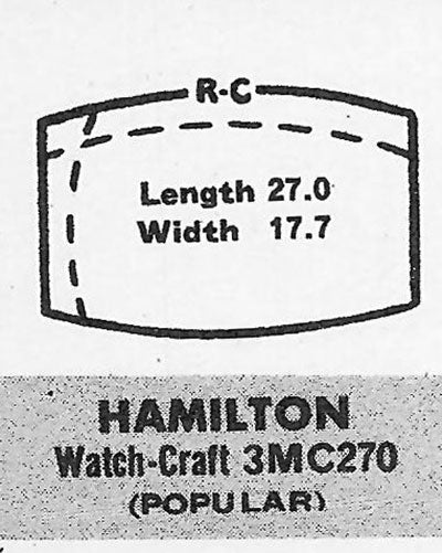 HAMILTON - Tonneau 27.0mm x 17.7mm