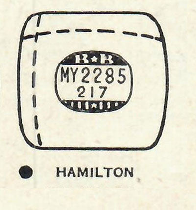 HAMILTON : MARTEN - Tonneau w/Radius Corners 22.8mm x 21.7mm DUREX