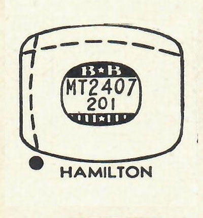 HAMILTON : BOLTON - Tonneau w/Radius Corners 24.0mm x 20.1mm