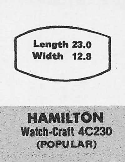 HAMILTON : CHEVY CHASE - Tonneau 23.0mm x 12.8mm