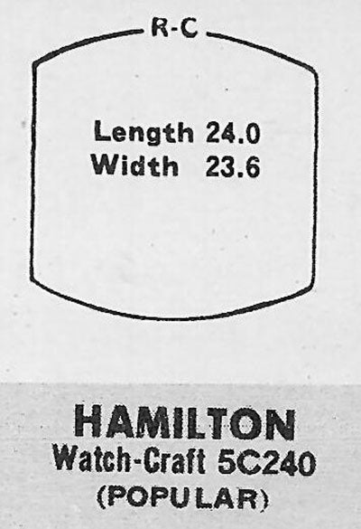 HAMILTON - Tonneau 24.0mm x 23.6mm ROCK-CRAFT
