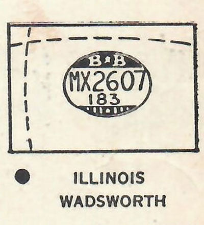 ILLINOIS - Rectangle 26.0mm x 18.3mm