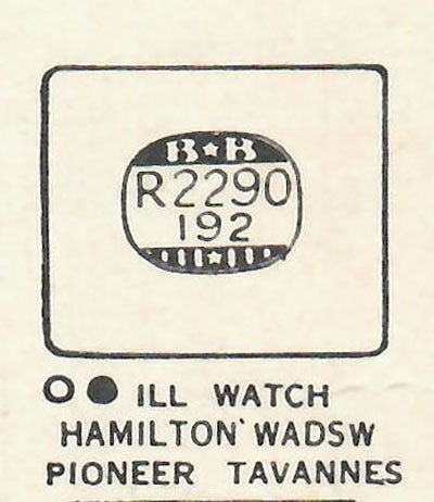 HAMILTON & ILLINOIS - Rectangle w/Radius Corners 22.9mm x 19.2mm