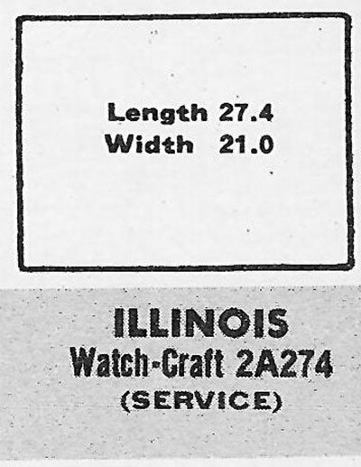 ILLINOIS - Rectangle 27.4mm x 21.0mm