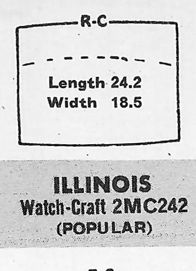 ILLINOIS - Tonneau 24.2mm x 18.5mm