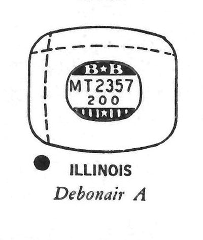 ILLINOIS : DEBONAIR A - Tonneau w/Radius Corners 23.5mm x 20.0mm