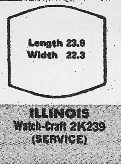 ILLINOIS - Tonneau 23.9mm x 22.3mm