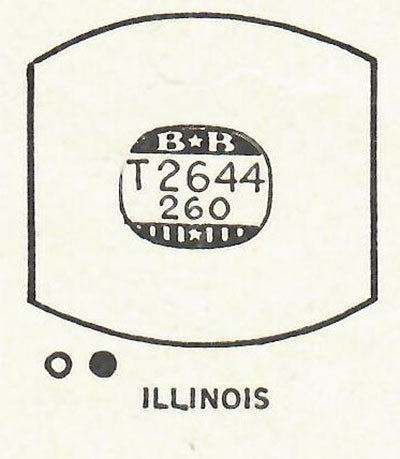 ILLINOIS - Tonneau 26.4mm x 26.0mm