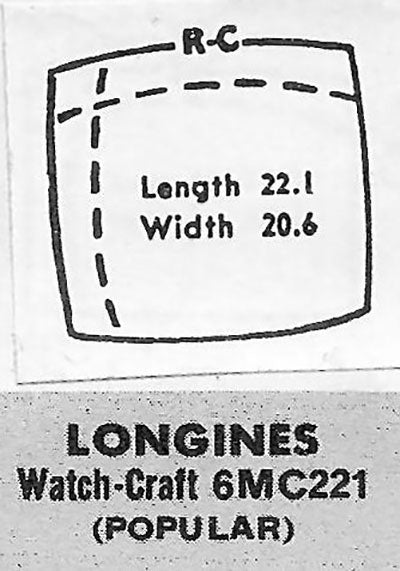 LONGINES - Cushion 22.1mm x 20.6mm