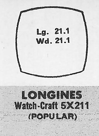 LONGINES - Cushion 21.1mm x 21.0mm