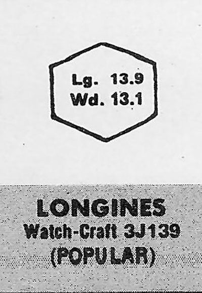 LONGINES - Hexagon 13.9mm x 13.1mm