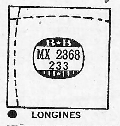 LONGINES : MULTIPLE MODELS - Rectangle 23.6mm x 23.3mm