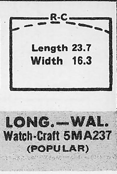 LONGINES & WALTHAM - Rectangle 23.7mm x 16.4mm