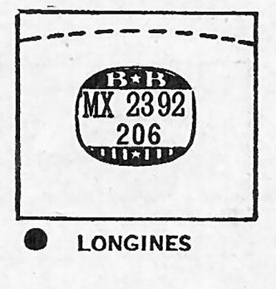 LONGINES : PRESIDENT HAYES - Rectangle 23.9mm x 20.6mm DUREX