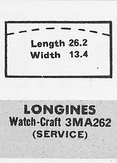 LONGINES - Rectangle 26.1mm x 13.4mm