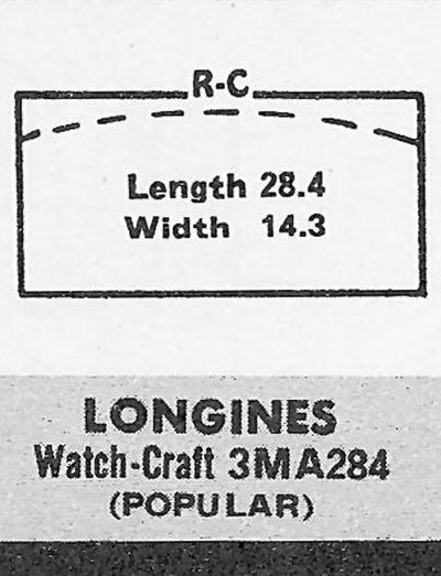 LONGINES - Rectangle 28.4mm x 14.3mm