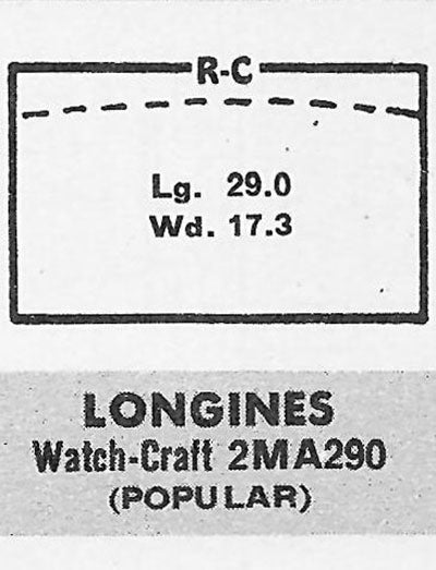 LONGINES : LAFAYETTE - Rectangle 29.0mm x 17.2mm