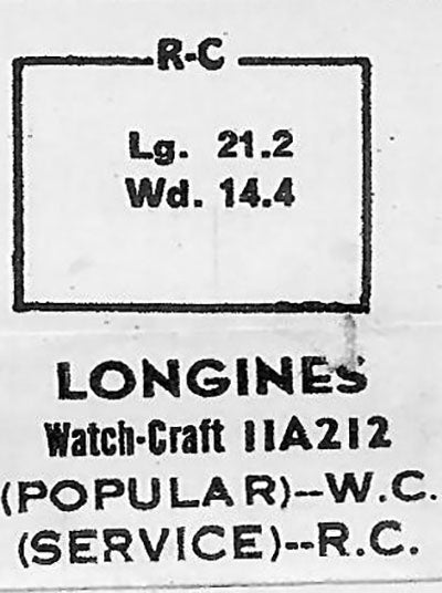 LONGINES - Rectangle 21.2mm x 14.4mm