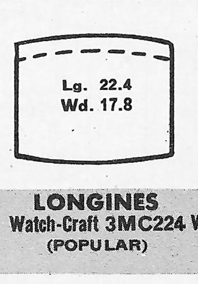 LONGINES - Tonneau 22.4mm x 17.9mm
