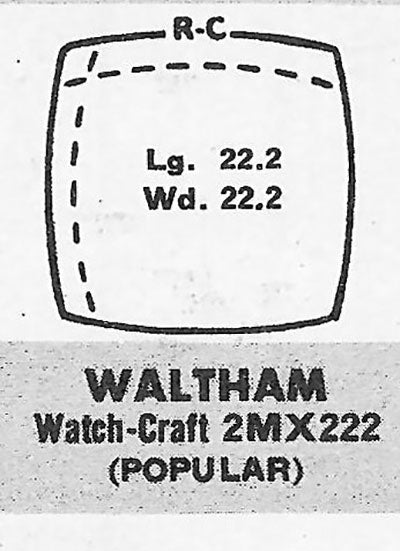 WALTHAM : MULTIPLE MODELS - Cushion 22.2mm x 22.2mm