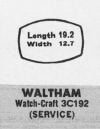 WALTHAM - Cushion 19.2mm x 12.7mm