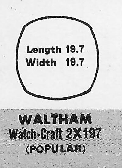 WALTHAM - Cushion 19.7mm x 19.7mm