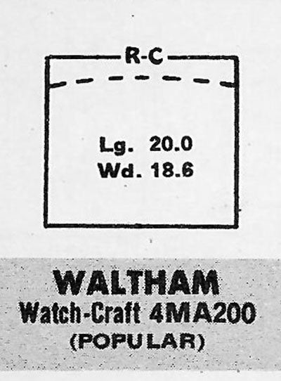 WALTHAM : PENTON - Rectangle 20.0mm x 18.5mm