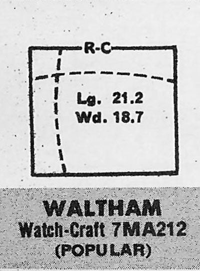 WALTHAM - Rectangle 21.2mm x 18.7mm