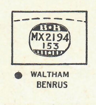 BENRUS & WALTHAM - Rectangle 21.9mm x 15.3mm