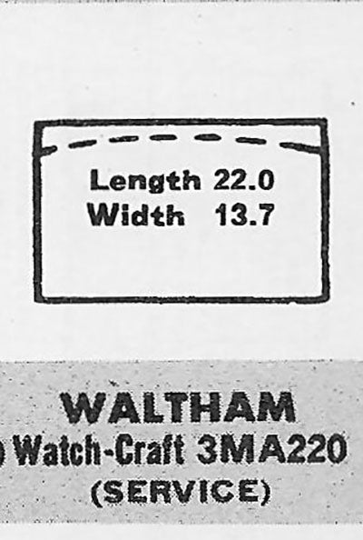 WALTHAM - Rectangle 22.0mm x 13.7mm