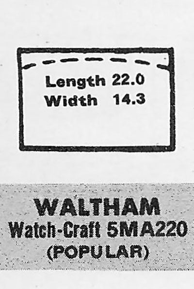 WALTHAM - Rectangle 22.0mm x 14.3mm