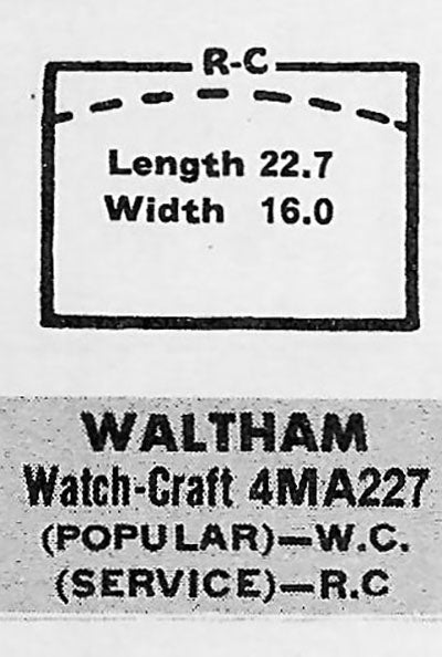 WALTHAM - Rectangle 22.7mm x 16.0mm