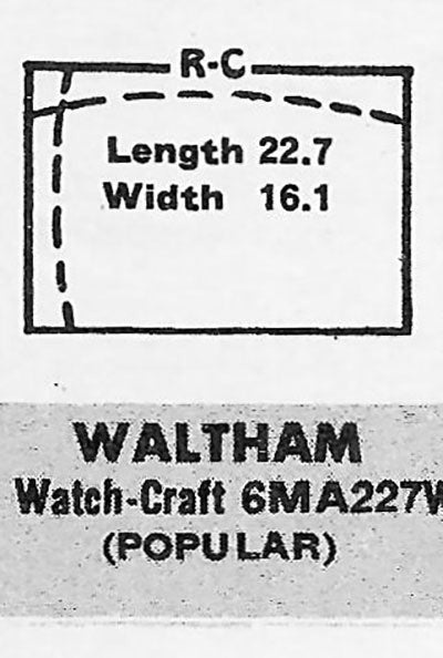 WALTHAM - Rectangle 22.7mm x 16.1mm