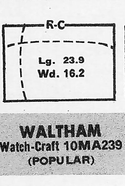 WALTHAM - Rectangle 23.9mm x 16.2mm